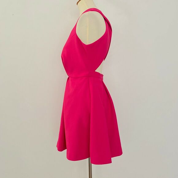 Revolve Keepsake The Label Cross Back Mini Fit and Flare Dress Pink S Small - Picture 5 of 9